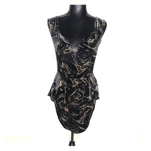 Black dress with gold sparkles